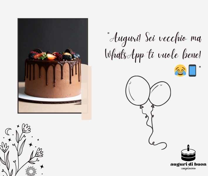 Auguri di Buon Compleanno Frasi Semplici per WhatsApp Divertenti