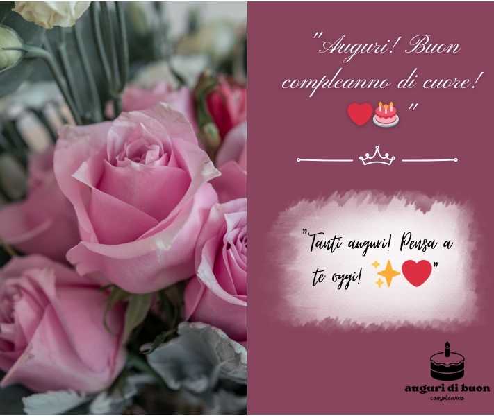 Auguri di Buon Compleanno Frasi Semplici per WhatsApp