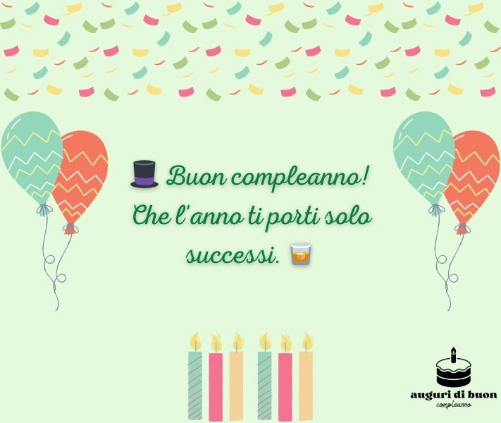 Auguri di Buon Compleanno Eleganti Uomo