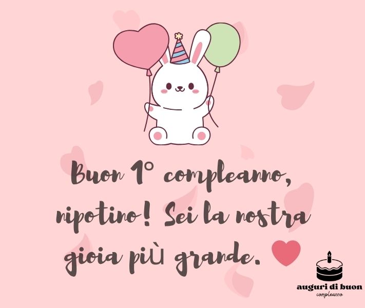 Auguri di Buon Compleanno Nipote 1 Anno