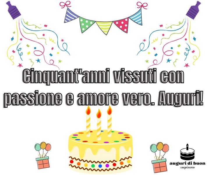 Frasi di Auguri di Buon Compleanno 50 Anni